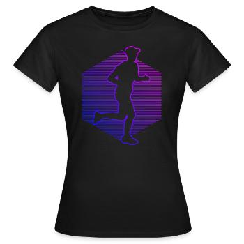 Marathon Runner Marathon Marathon - Women's T-Shirt - black - Front - AI Model Female 172 dark (172cm)