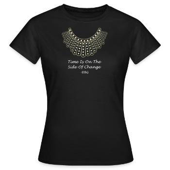 Ruth Bader Ginsberg Dissent Collar Time Gift - T-shirt Femme - noir - Devant - AI Model Female 172 dark (172cm)