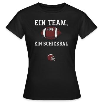 Ein Team, ein Schicksal - Football - Frauen T-Shirt - Schwarz - Vorne - AI Model Female 172 dark (172cm)