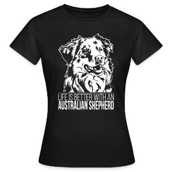 Les chiens de berger australiens disent les saules australiens - T-shirt Femme - noir - Devant - AI Model Female 172 dark (172cm)
