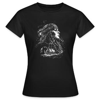 Viking Women Wikinger Kriegerin - Frauen T-Shirt - Schwarz - Vorne - AI Model Female 172 dark (172cm)