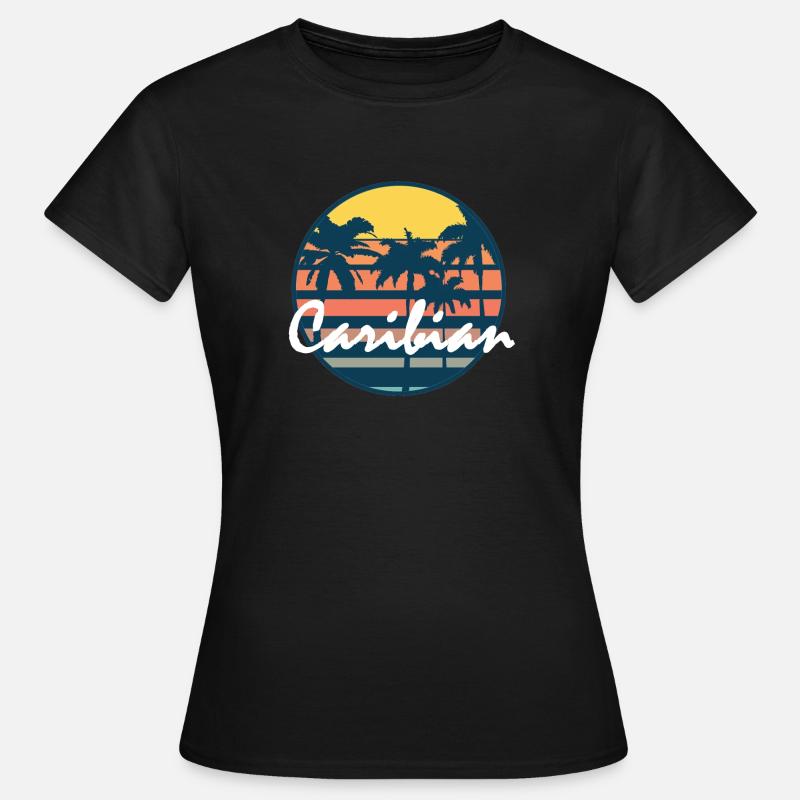 Caribbean palm trees - Women's T-Shirt - black