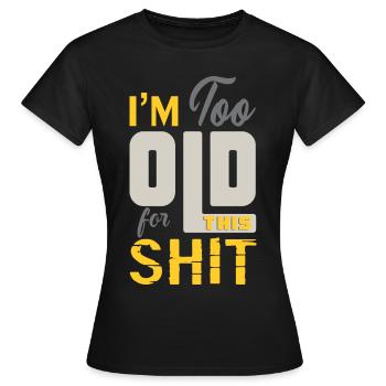vieux - T-shirt Femme - noir - Devant - AI Model Female 172 dark (172cm)