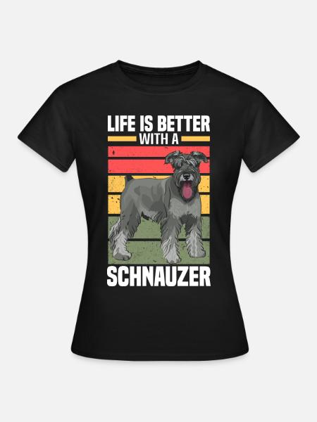 Schnauzer Hunderasse - Frauen T-Shirt - Schwarz