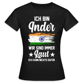 Indisch Indien Inder - T-shirt Femme - noir - Devant - AI Model Female 172 dark (172cm)