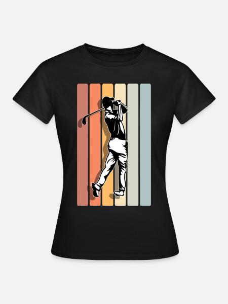 Golf Golfer - Frauen T-Shirt - Schwarz
