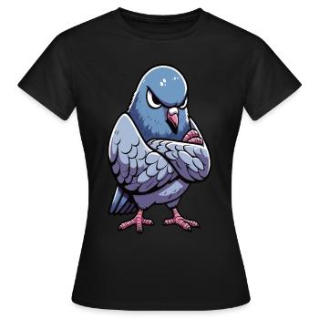 Pigeon pigeon pigeon pigeon colombophile - T-shirt Femme - noir - Devant - AI Model Female 172 dark (172cm)