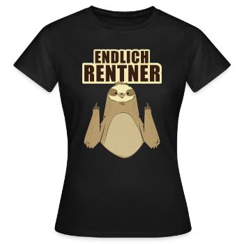 Pension de retraite - T-shirt Femme - noir - Devant - AI Model Female 172 dark (172cm)