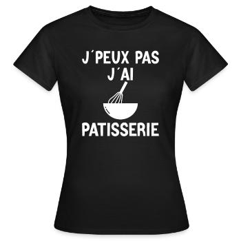 Pâtisserie - Pâtissier - Meilleur Pâtissier - T-shirt Femme - noir - Devant - AI Model Female 172 dark (172cm)