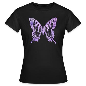 Aquarelle Papillon - T-shirt Femme - noir - Devant - AI Model Female 172 dark (172cm)
