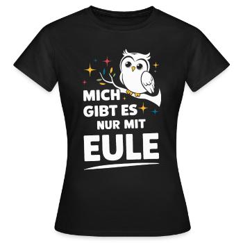 oiseau de nuit hibou hibou oiseau - T-shirt Femme - noir - Devant - AI Model Female 172 dark (172cm)