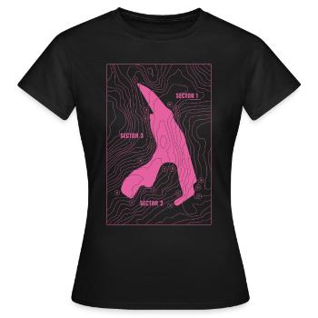 Belgian Race Track - Pink Edition (vorne) - Frauen T-Shirt - Schwarz - Vorne - AI Model Female 172 dark (172cm)