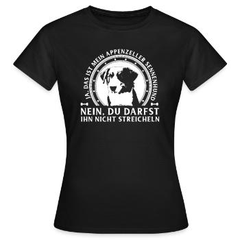 Appenzeller-Nicht Streicheln - Frauen T-Shirt - Schwarz - Vorne - AI Model Female 172 dark (172cm)