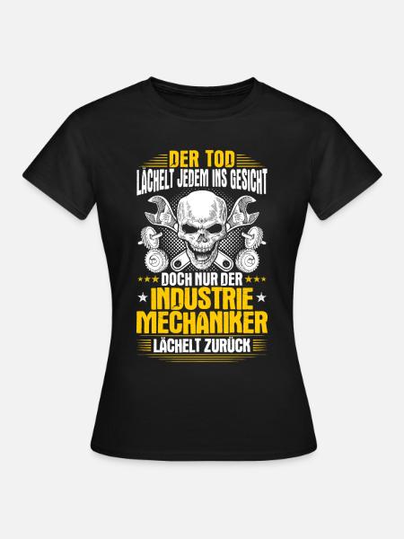 Industriemechaniker Mechaniker Lächeln Geschenk - Frauen T-Shirt - Schwarz