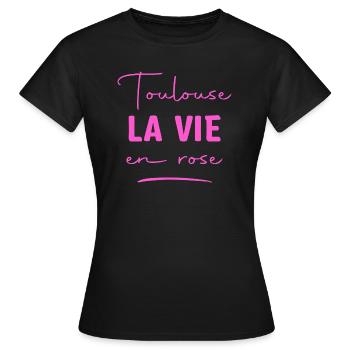 Toulouse T-Shirt Geschenk Toulouse - Frauen T-Shirt - Schwarz - Vorne - AI Model Female 172 dark (172cm)