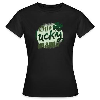 A mother good luck - Women's T-Shirt - black - Front - AI Model Female 172 dark (172cm)