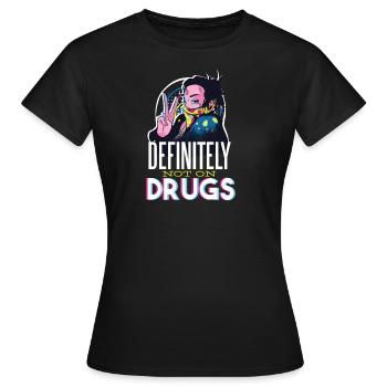 Absolument pas sur les drogues - Festival - T-shirt Femme - noir - Devant - AI Model Female 172 dark (172cm)