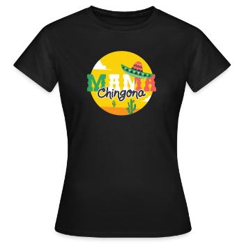 Mama Chingona - Espagnol pour maman - T-shirt Femme - noir - Devant - AI Model Female 172 dark (172cm)