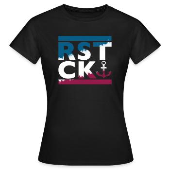 Ancienne ville hanséatique - T-shirt Femme - noir - Devant - AI Model Female 172 dark (172cm)