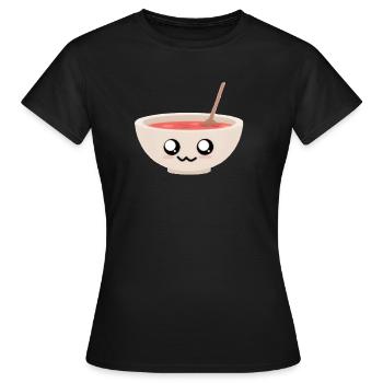 Suppe - Frauen T-Shirt - Schwarz - Vorne - AI Model Female 172 dark (172cm)