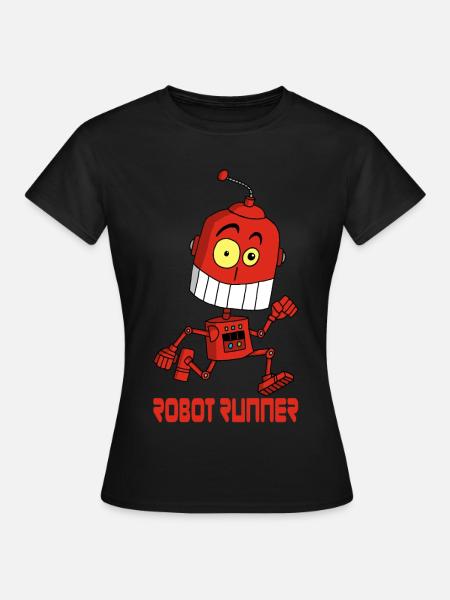 Roboter-Läufer - Frauen T-Shirt - Schwarz