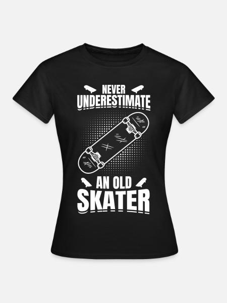 Skateboarding Großvater - Frauen T-Shirt - Schwarz