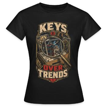Le collectionneur de bandes dessinées privilégie les tendances - T-shirt Femme - noir - Devant - AI Model Female 172 dark (172cm)