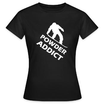 snowboard poudre addict snowboard - T-shirt Femme - noir - Devant - AI Model Female 172 dark (172cm)