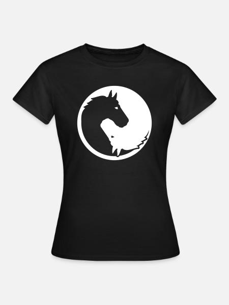 caballo - Dame-T-shirt - sort