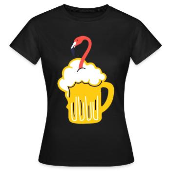 Flamingo - T-shirt Femme - noir - Devant - AI Model Female 172 dark (172cm)