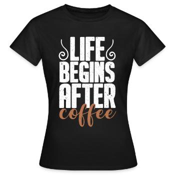 Café buveurs de café Amateurs de café - T-shirt Femme - noir - Devant - AI Model Female 172 dark (172cm)