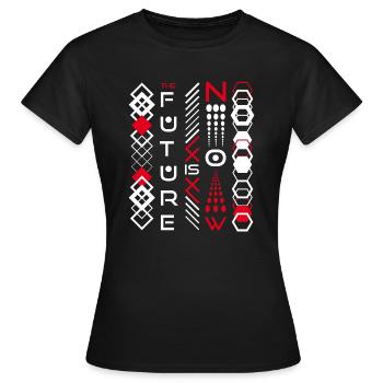 Die Zukunft ist jetzt - Frauen T-Shirt - Schwarz - Vorne - AI Model Female 172 dark (172cm)