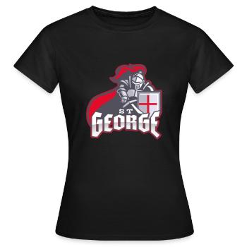 St George, English Heritage - Women's T-Shirt - black - Front - AI Model Female 172 dark (172cm)