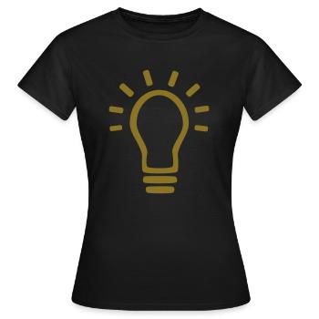 Ampoule - T-shirt Femme - noir - Devant - AI Model Female 172 dark (172cm)