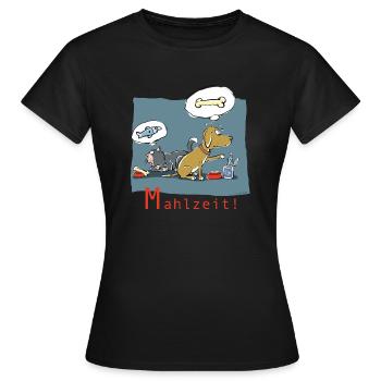 Mahlzeit! - Frauen T-Shirt - Schwarz - Vorne - AI Model Female 172 dark (172cm)