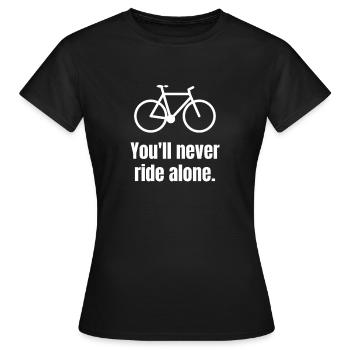 Fahrradfahrer Geschenk Radsport Fahrradkurier Rad - Frauen T-Shirt - Schwarz - Vorne - AI Model Female 172 dark (172cm)