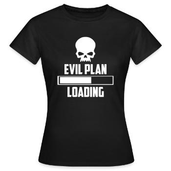 plan diabolique chargement logo drôle - T-shirt Femme - noir - Devant - AI Model Female 172 dark (172cm)