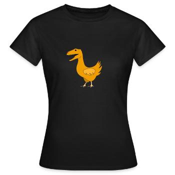 Trex Chicken Prehistoric Dino Primeval Lizard Museum Gift - Women's T-Shirt - black - Front - AI Model Female 172 dark (172cm)