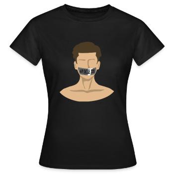 Article 13 law freedom of expression censorship gift - Women's T-Shirt - black - Front - AI Model Female 172 dark (172cm)