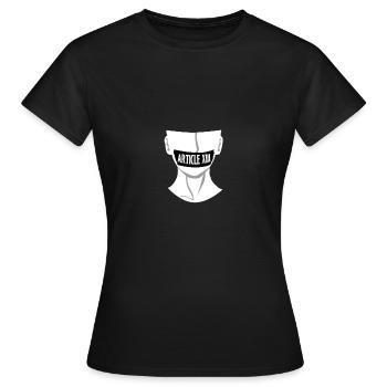 Artikel 13 Upload Filter Internet Zensur Geschenk - Frauen T-Shirt - Schwarz - Vorne - AI Model Female 172 dark (172cm)