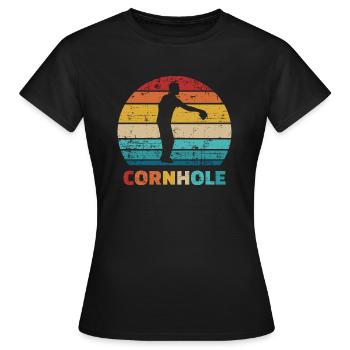 Cornhole - Frauen T-Shirt - Schwarz - Vorne - AI Model Female 172 dark (172cm)