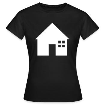 Haus - Frauen T-Shirt - Schwarz - Vorne - AI Model Female 172 dark (172cm)