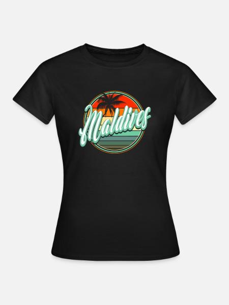 Sommerstrandurlaub - Malediven - Frauen T-Shirt - Schwarz