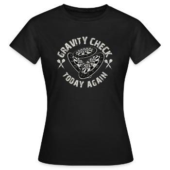 Contrôle de gravité - T-shirt Femme - noir - Devant - AI Model Female 172 dark (172cm)