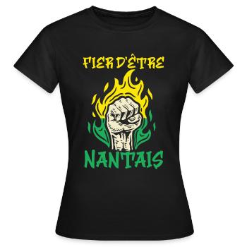 Nantes Stolz darauf, Nantes Geschenkidee zu sein - Frauen T-Shirt - Schwarz - Vorne - AI Model Female 172 dark (172cm)