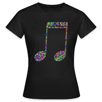 Musiknote - Frauen T-Shirt - Schwarz - Vorne - AI Model Female 172 dark (172cm)