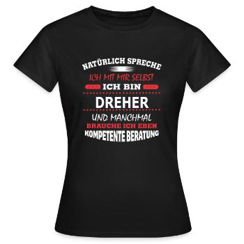 DREHER - Frauen T-Shirt - Schwarz - Vorne - AI Model Female 172 dark (172cm)
