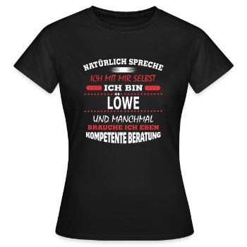 LÖWE - Frauen T-Shirt - Schwarz - Vorne - AI Model Female 172 dark (172cm)