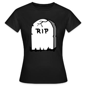 pierre tombale - T-shirt Femme - noir - Devant - AI Model Female 172 dark (172cm)