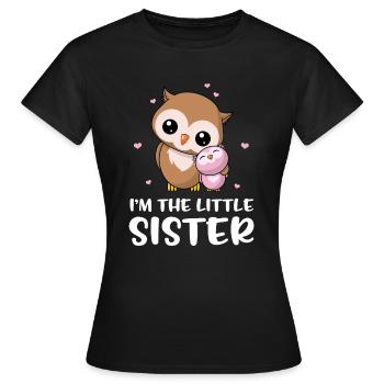 Je suis la petite soeur - petite soeur chouette - T-shirt Femme - noir - Devant - AI Model Female 172 dark (172cm)